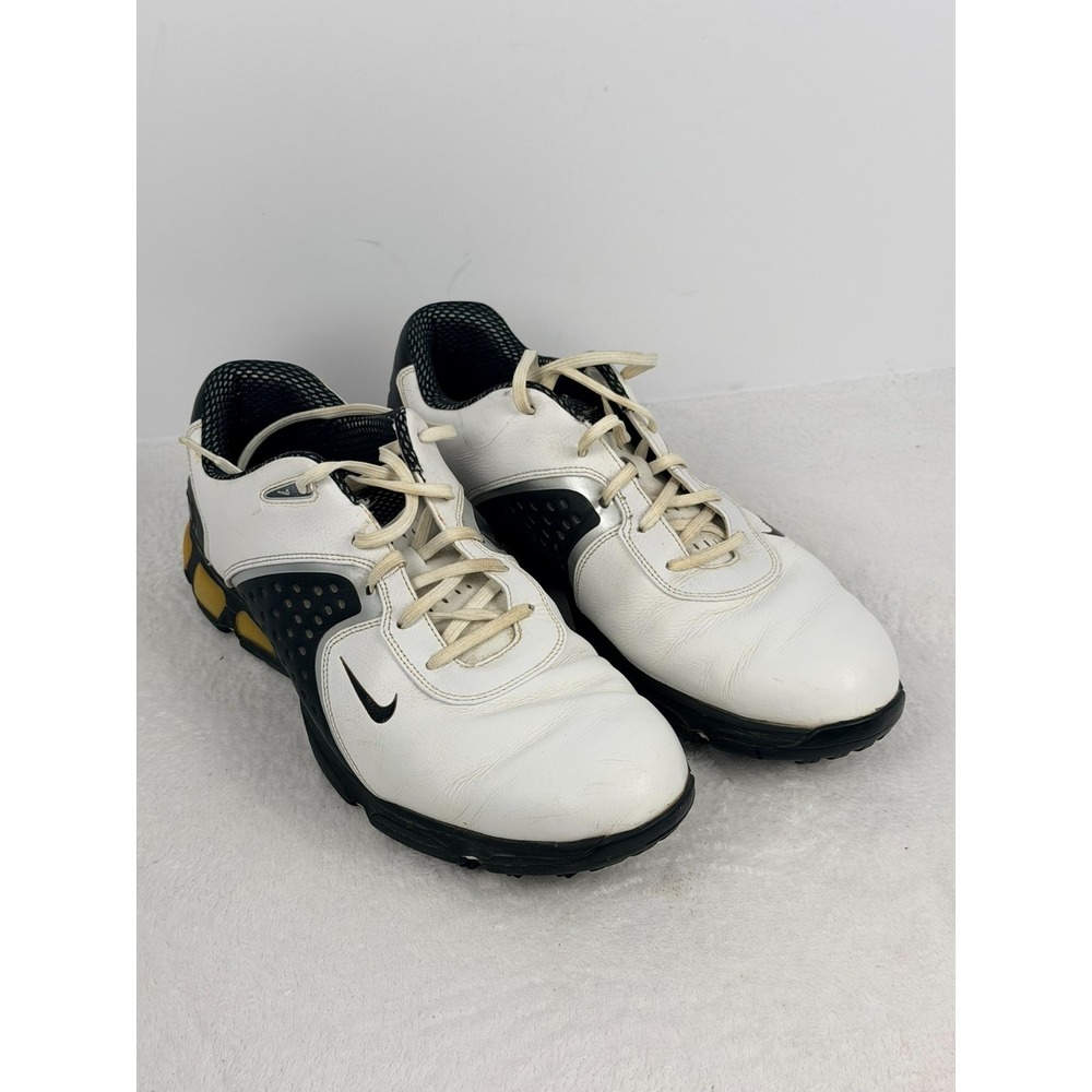 Vintage 2008 Nike Air Max Rejuvenate S White Black Golf Shoes Mens 12 317618-106